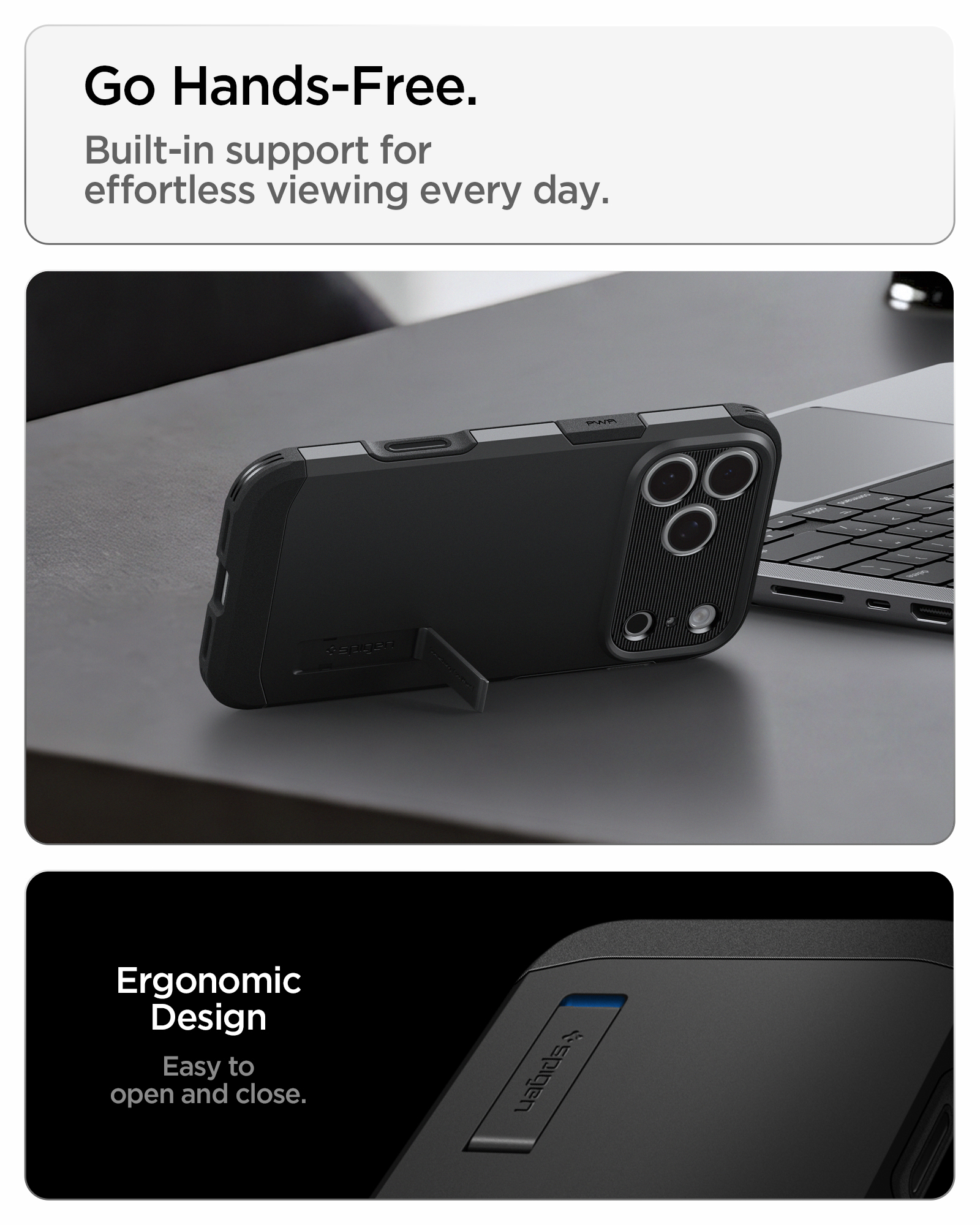 Etui z osłoną przycisku Spigen Tough Armor T Mag (CC) do MagSafe do iPhone 18 Pro Max, Black (czarny)