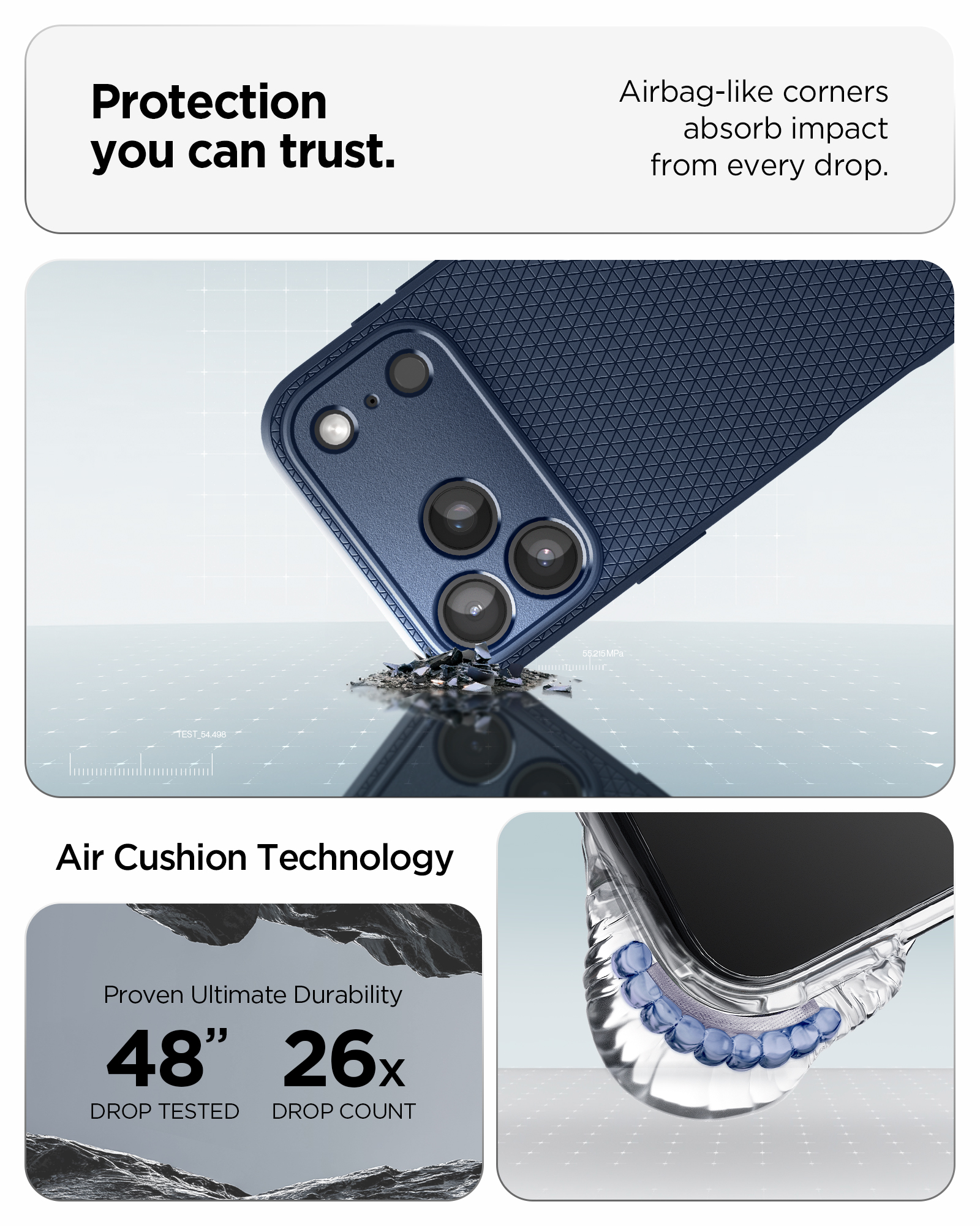 Etui Spigen Liquid Air do iPhone 18 Pro Max, Navy Blue (granatowy)
