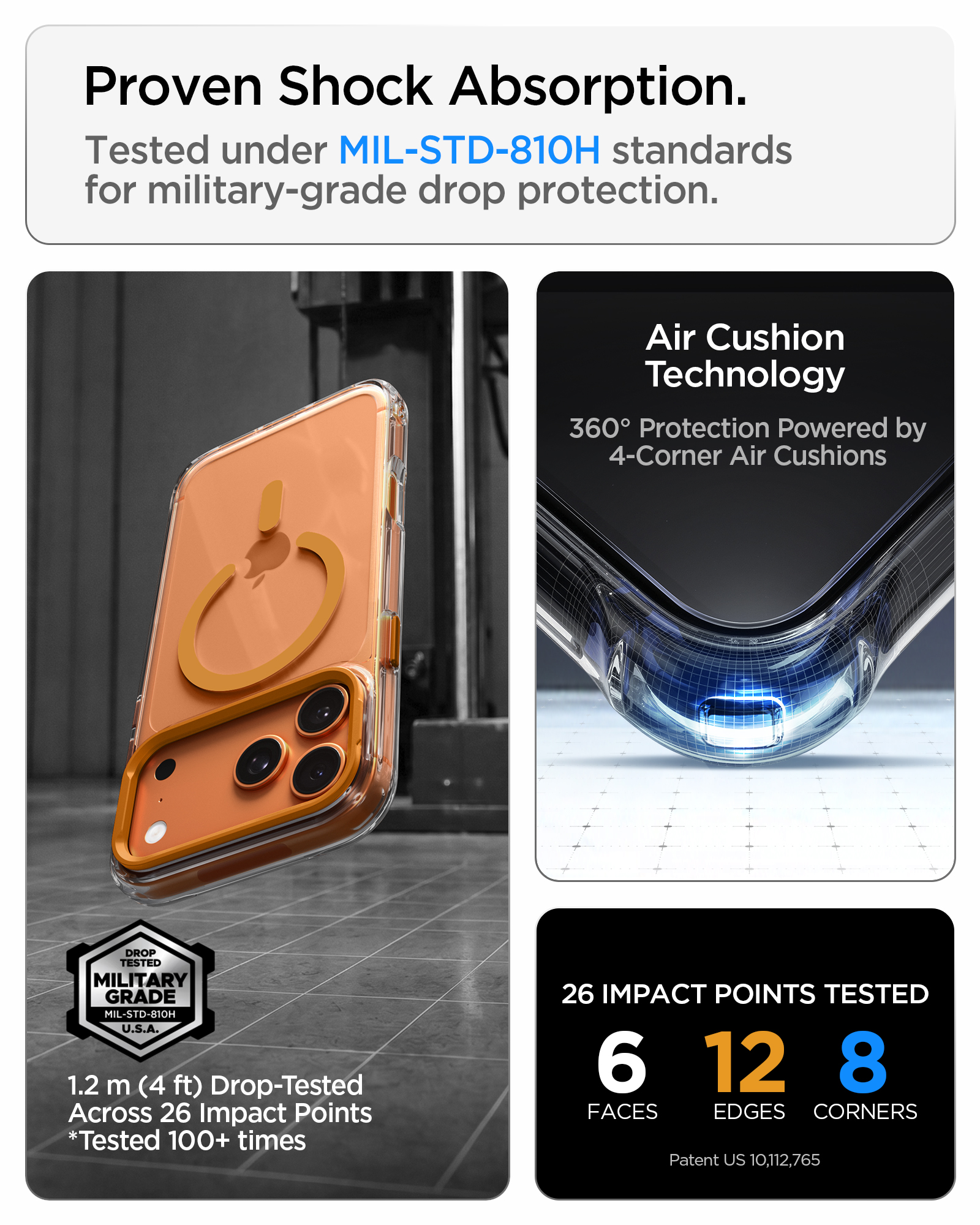 Etui Spigen Ultra Hybrid Optik S Mag z MagSafe do iPhone 18 Pro Max / 17 Pro Max, Clear Orange (przezroczysto-pomarańczowy)
