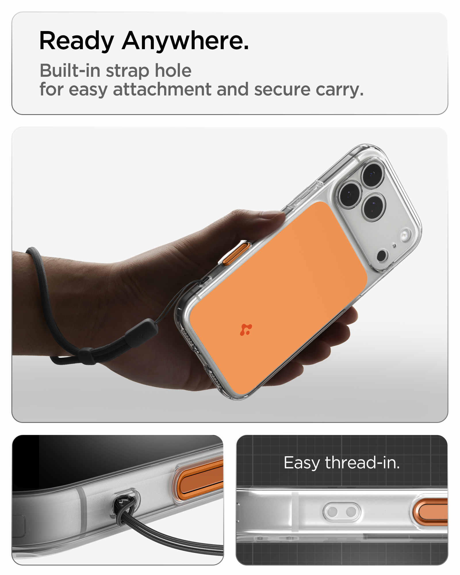 Etui Spigen Ultra Hybrid T Mag z MagSafe do iPhone 18 Pro Max / 17 Pro Max, Glossy Orange (przezroczysto-pomarańczowy)