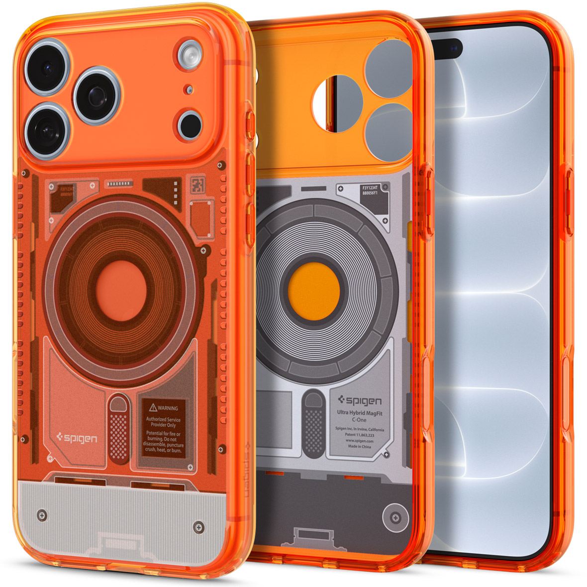 Etui Spigen Ultra Hybrid Mag z MagSafe do iPhone 18 Pro Max / 17 Pro Max, Tangerine (pomarańczowo-szary)