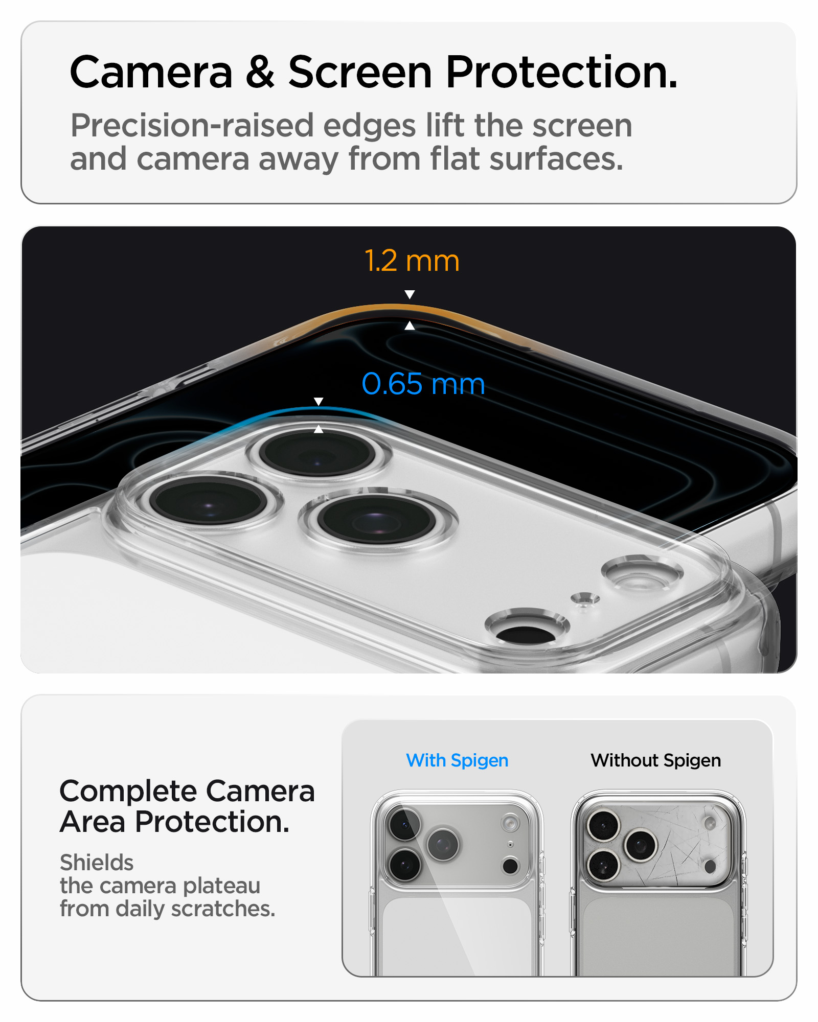 Etui Spigen Ultra Hybrid do iPhone 18 Pro, Crystal Clear (przezroczysty)