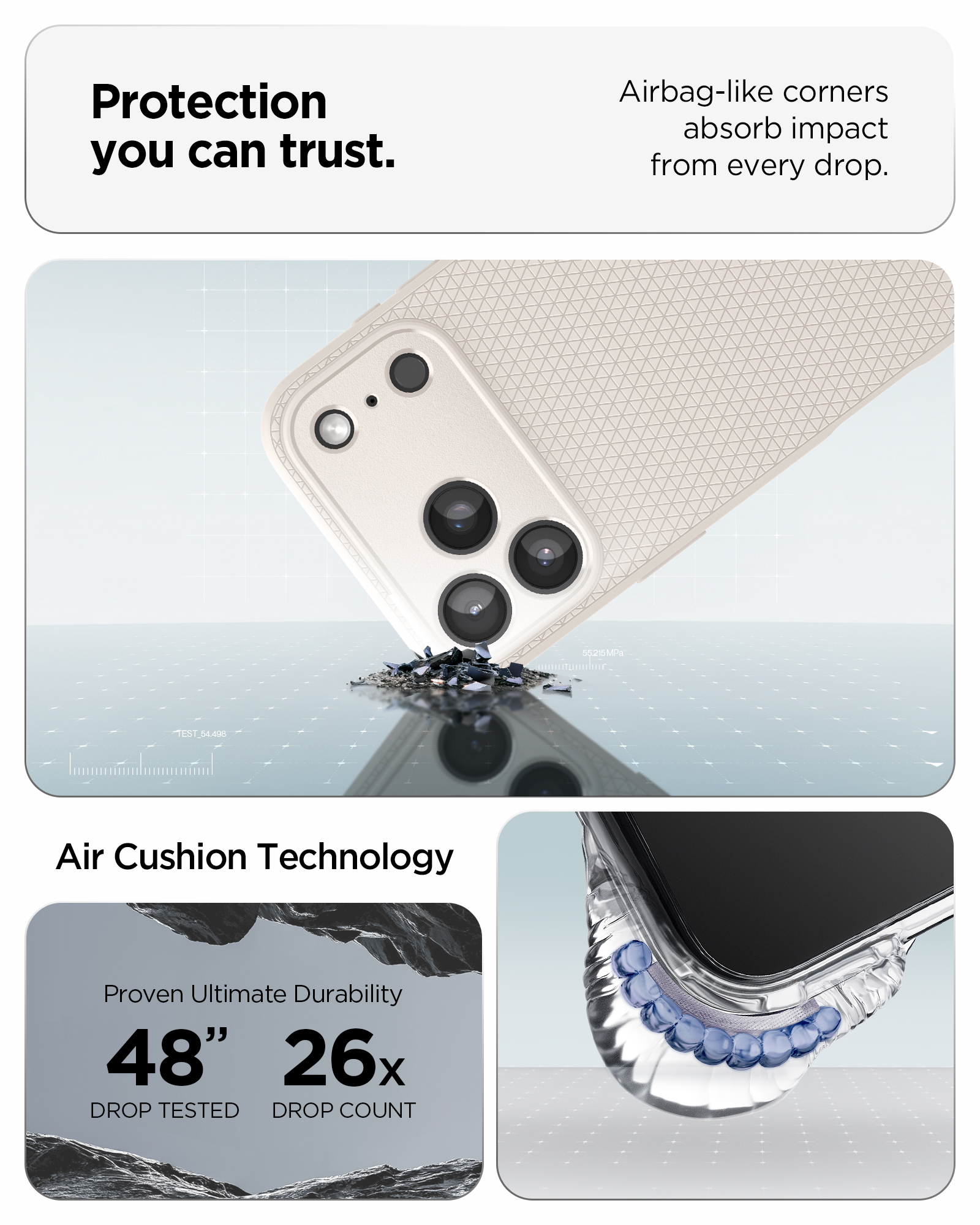 Etui Spigen Liquid Air do iPhone 18 Pro, Natural Titanium (beżowy)