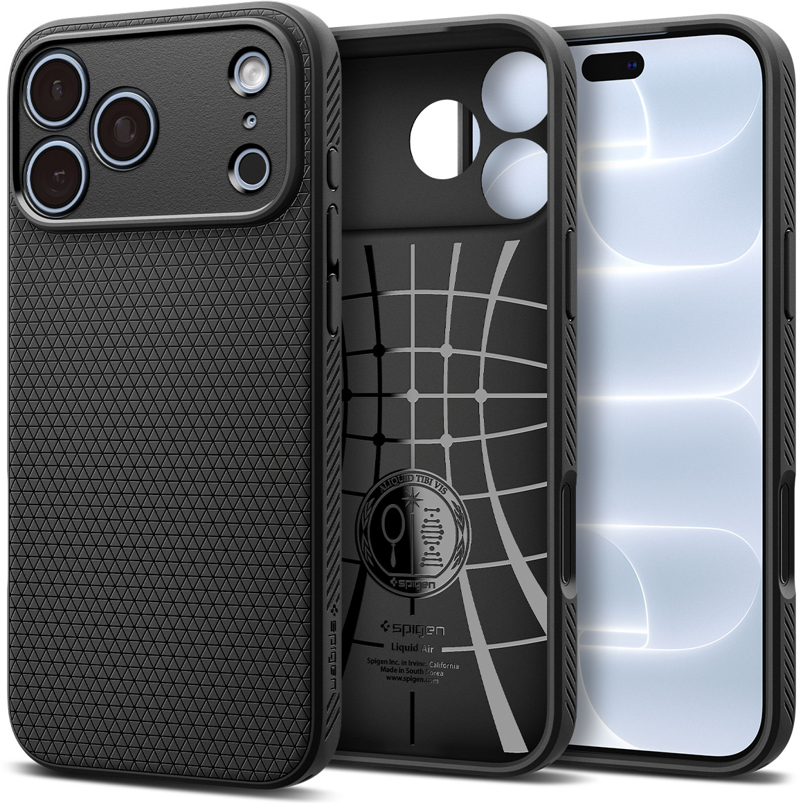 Etui Spigen Liquid Air do iPhone 18 Pro, Matte Black (czarny)