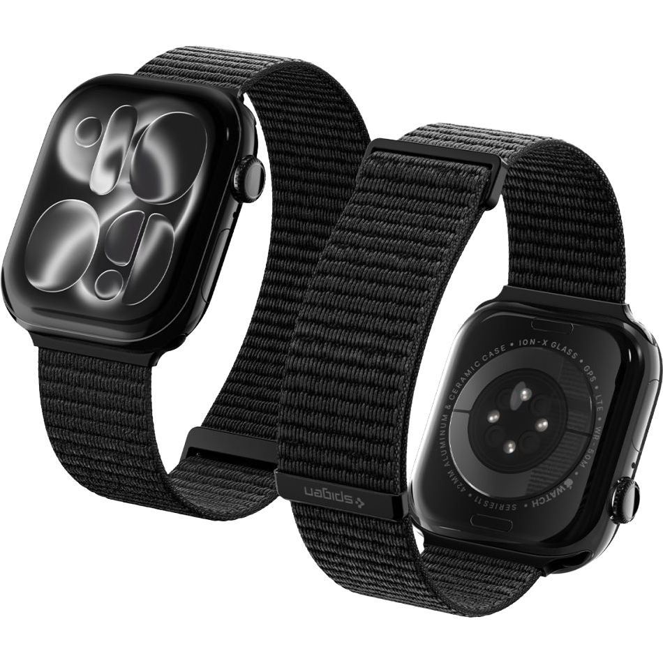 Spigen WBF01 , nylonowy pasek regulowany lekki trwały elegancki, Black (czarny)