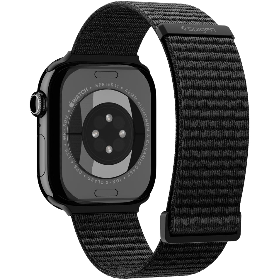 Spigen WBF01 , nylon stal nierdzewna lekki stylowy nowoczesny, Black (czarny)