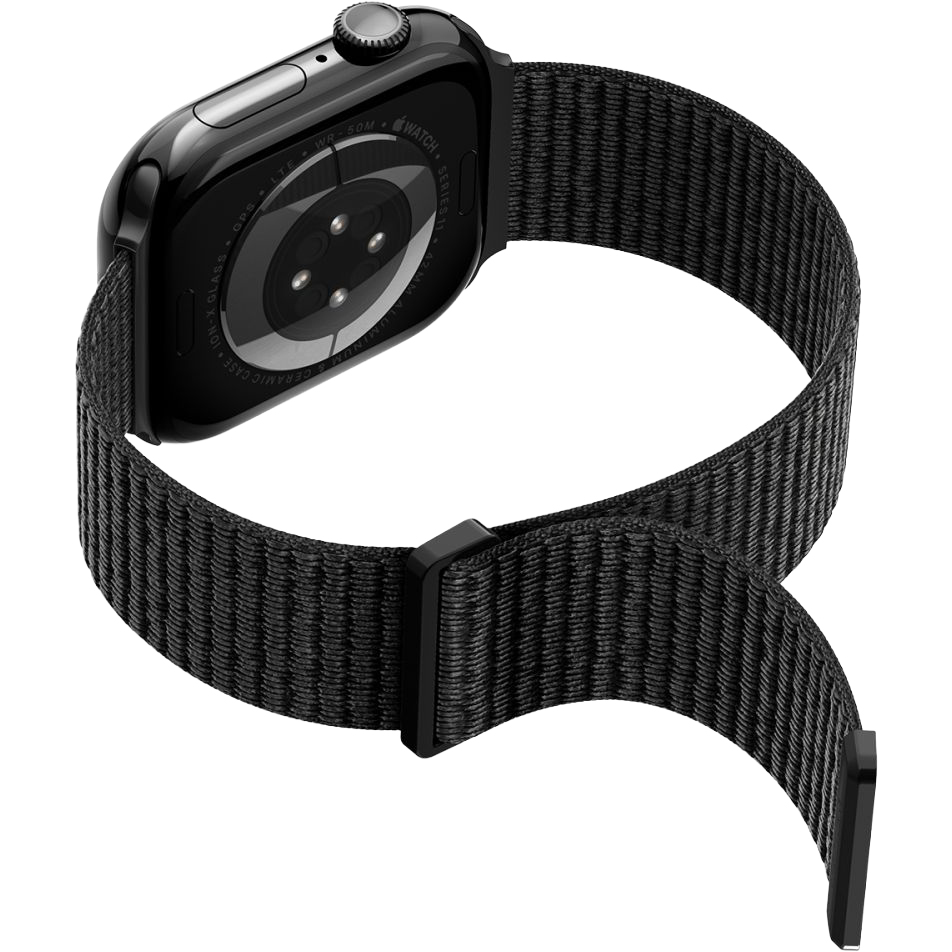 Spigen WBF01 , pasek smartwatcha łatwy montaż trwały praktyczny wygodny, Black (czarny)