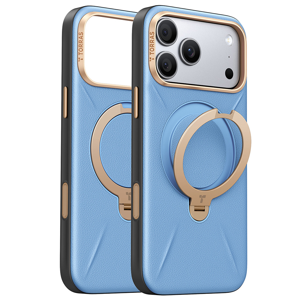 Etui TORRAS Ostand Q3 VegSkin do iPhone 18 Pro Max / 17 Pro Max, Blue (niebieski)