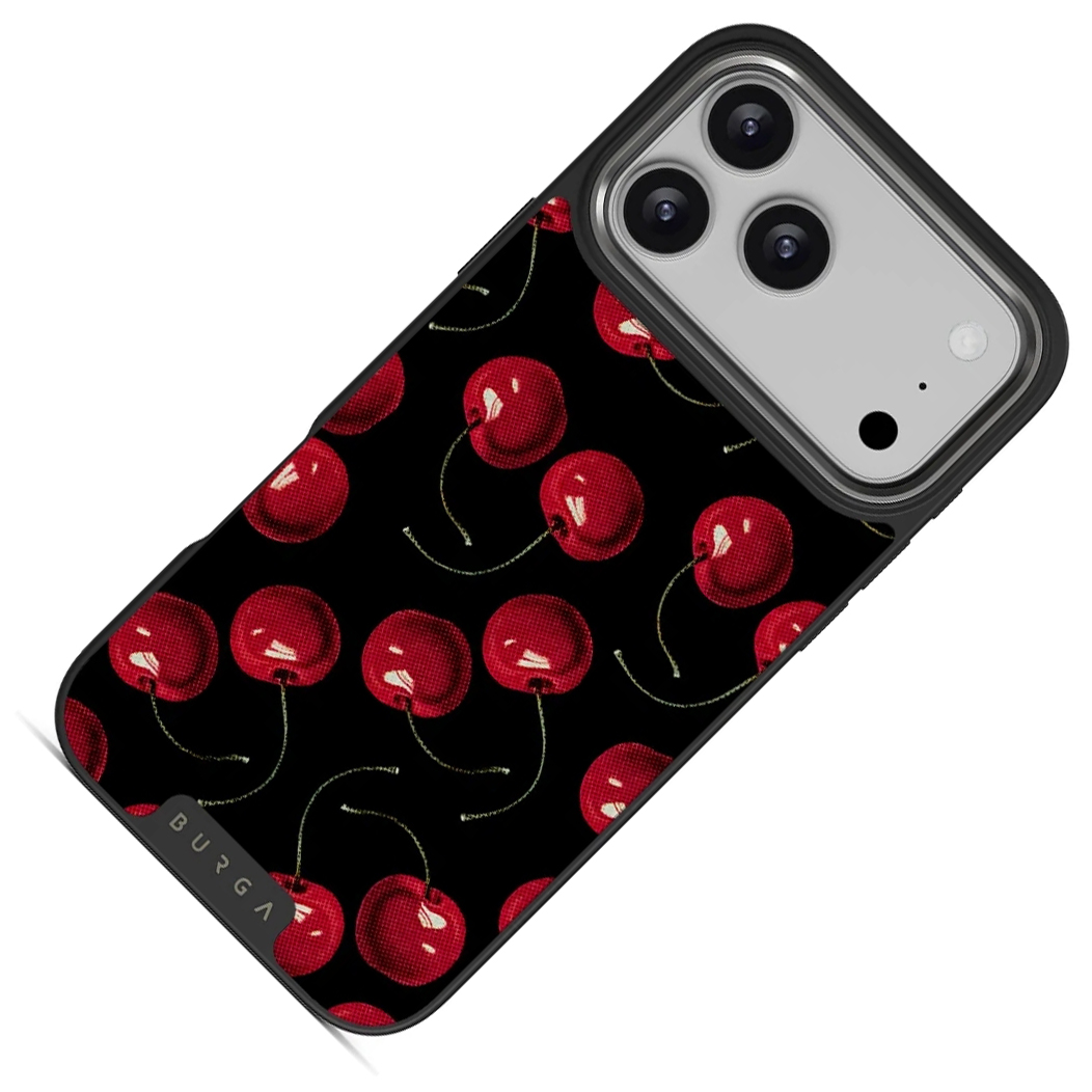 Burga Elite Dark MagSafe, case odporny na zarysowania z trwałym nadrukiem, ochronny, Cherrybomb Gunmetal
