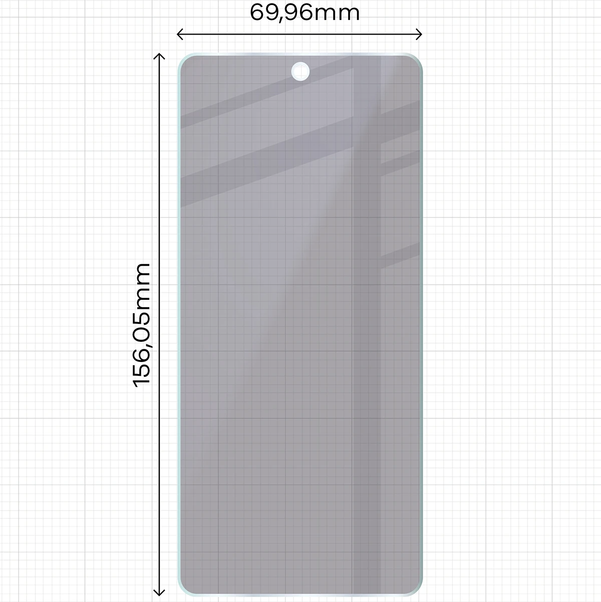 Wymiary szkła na miarce dla Motorola Moto G86 Power 5G