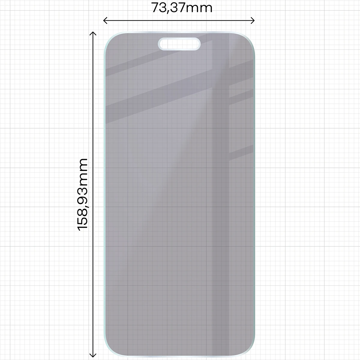 Wymiary szkła na miarce dla iPhone 17 Pro Max