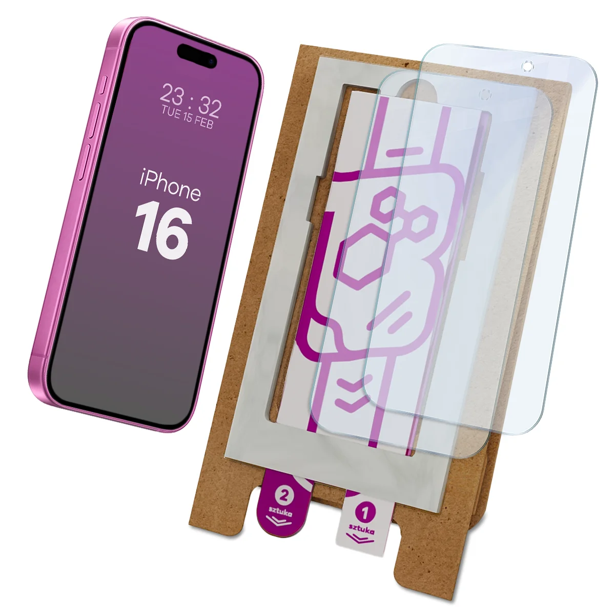 Aplikator Bizon Eplikator Hybrid Mule do łatwej aplikacji ochrony ekranu dla iPhone 16