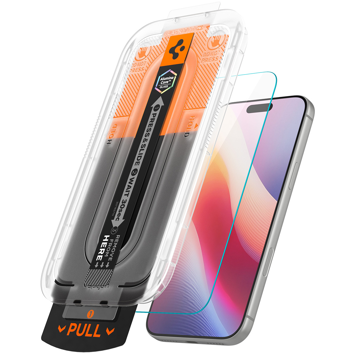 Szkło hartowane Spigen Glas.tR EZ Fit Pro (Alumina Core) 2-Pack z ramką aplikacyjną do iPhone 18 Pro / 17 Pro / 17 / 16 Pro