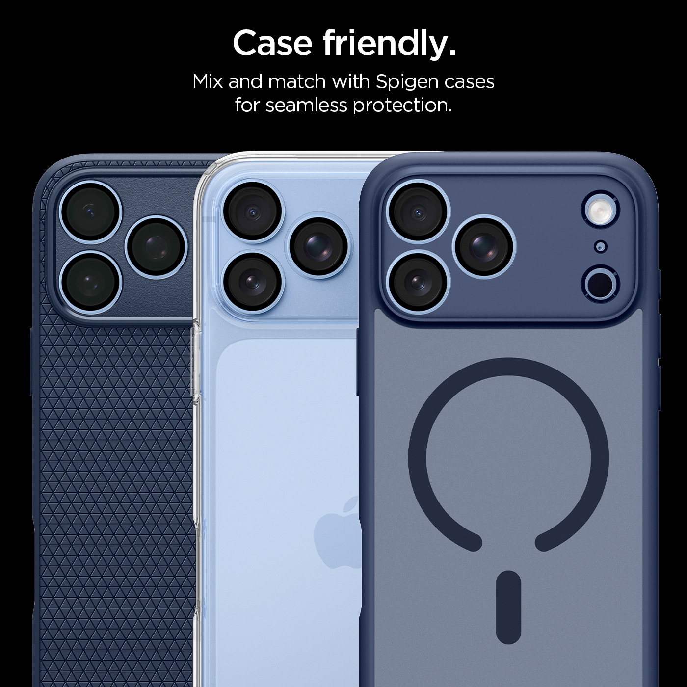 Szkło hartowane na aparat Spigen Glas.tR Ez Fit Optik Pro 2-Pack dla iPhone 18 Pro Max / 18 Pro, Light Blue (niebieski)