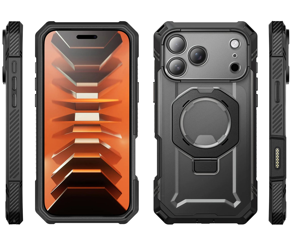 Etui pancerne Supcase UB Grip Pro Mag do MagSafe (CC) do iPhone 18 Pro Max / 17 Pro Max, Black (przezroczysto-czarny)