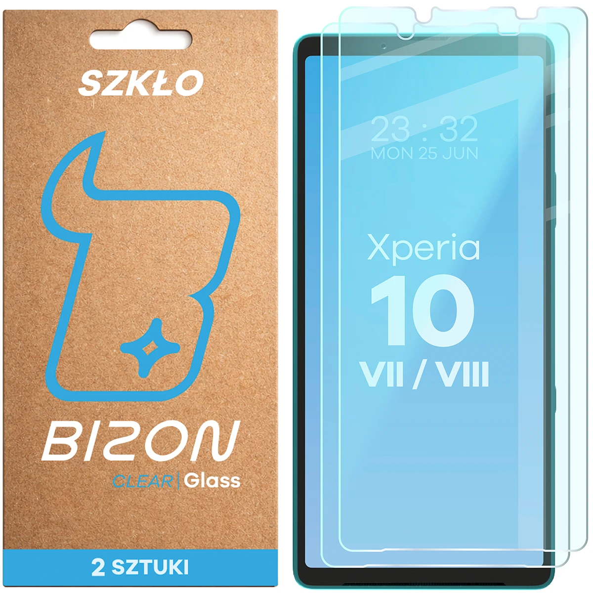 Szkło hartowane Bizon Glass Clear Duo do Sony Xperia 10 VII / VIII, 2 sztuki