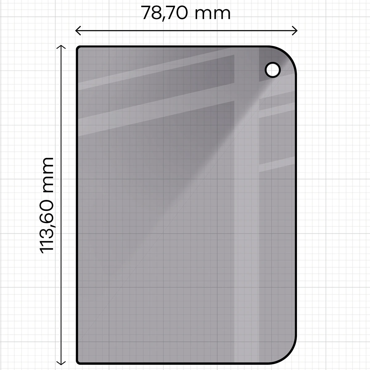 Zdjęcie na miarce szkła Bizon Glass Edge Shadow do iPhone Duo