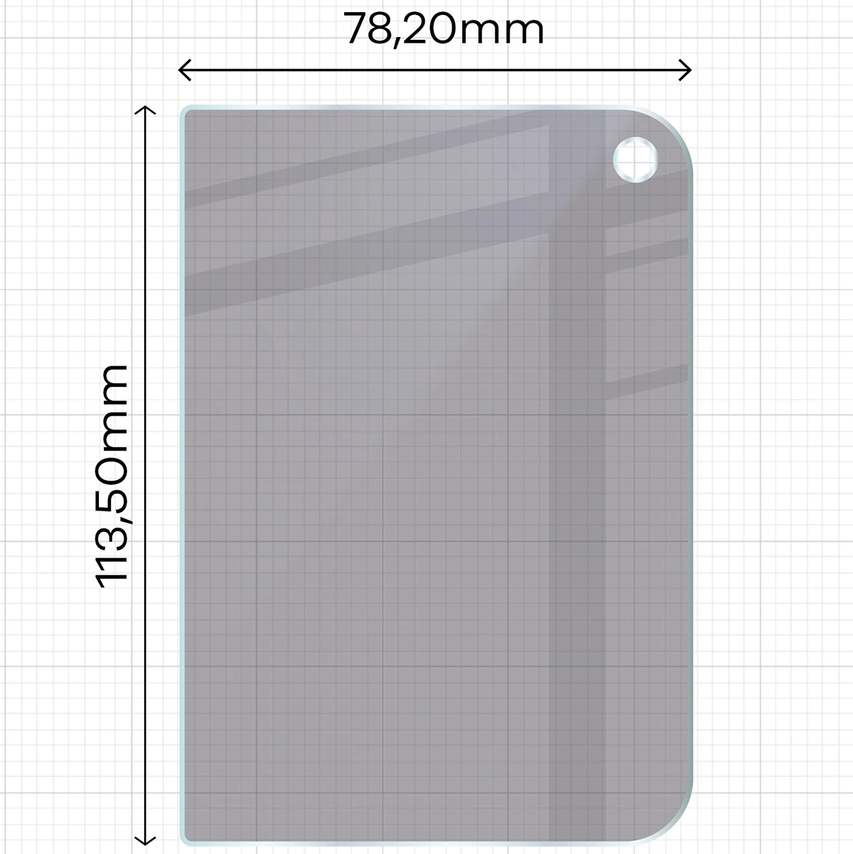 Wymiary szkła Bizon Hybrid Shadow do iPhone Duo