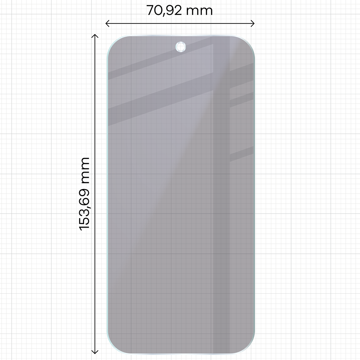 Wymiary szkła na miarce dla Xiaomi POCO X8 Pro