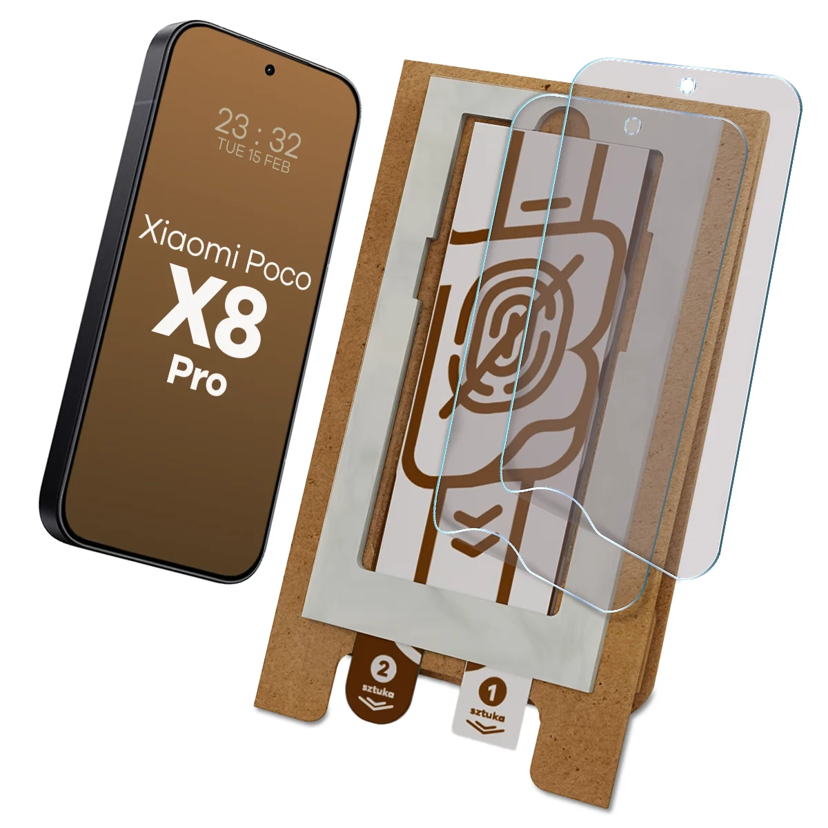 Aplikator Bizon Eplikator Film Matte do łatwej aplikacji ochrony ekranu dla Xiaomi POCO X8 Pro