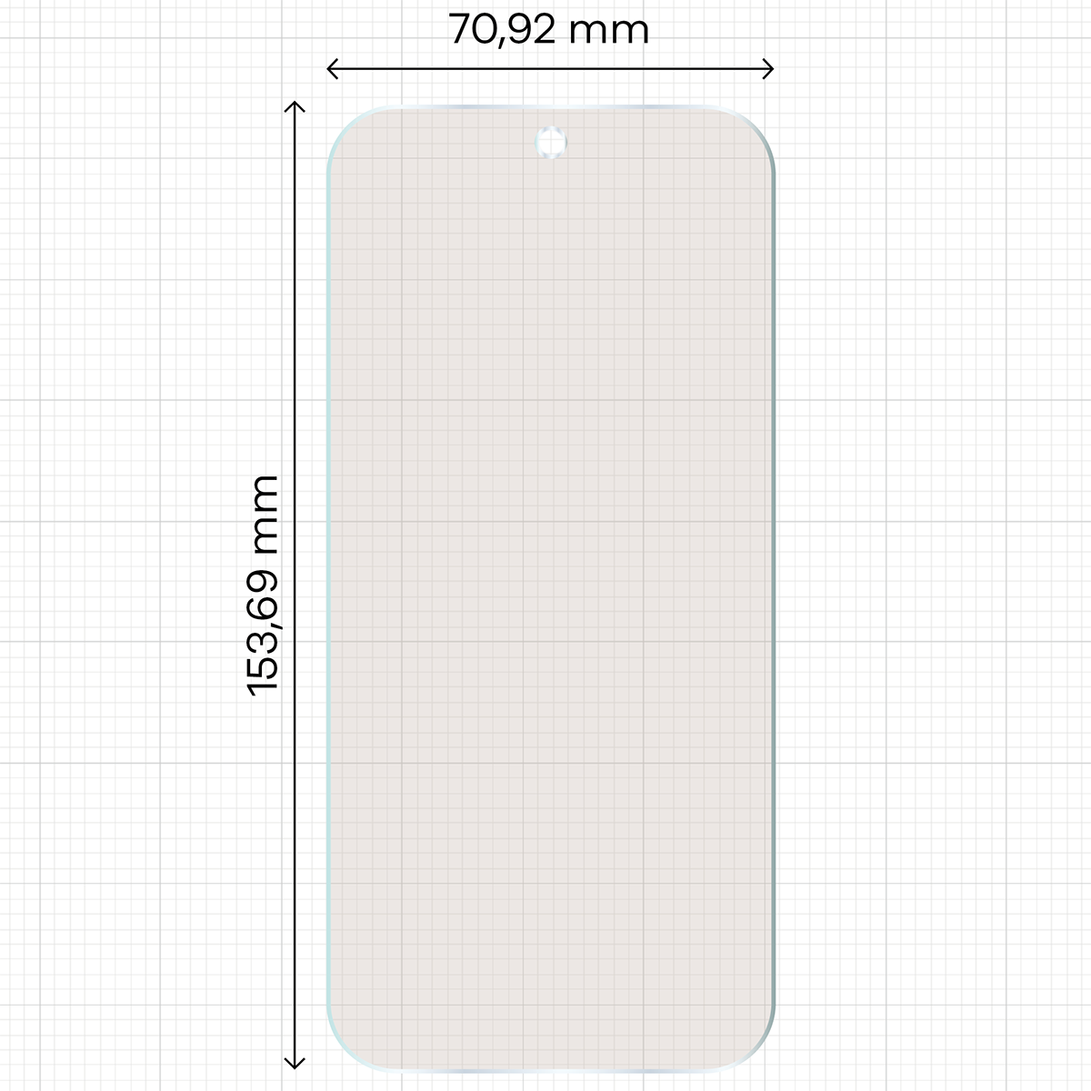 Wymiary folii na miarce dla Xiaomi POCO X8 Pro