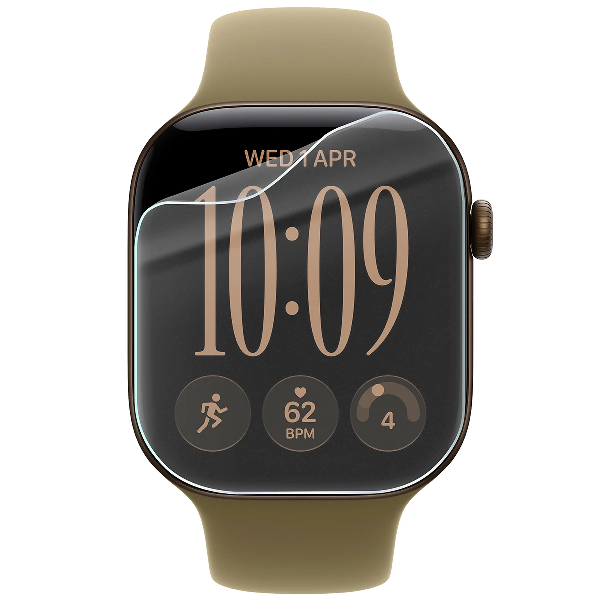 Folia hydrożelowa Bizon Watch Film HydroFlex do Apple Watch Series 12 42mm na zegarku