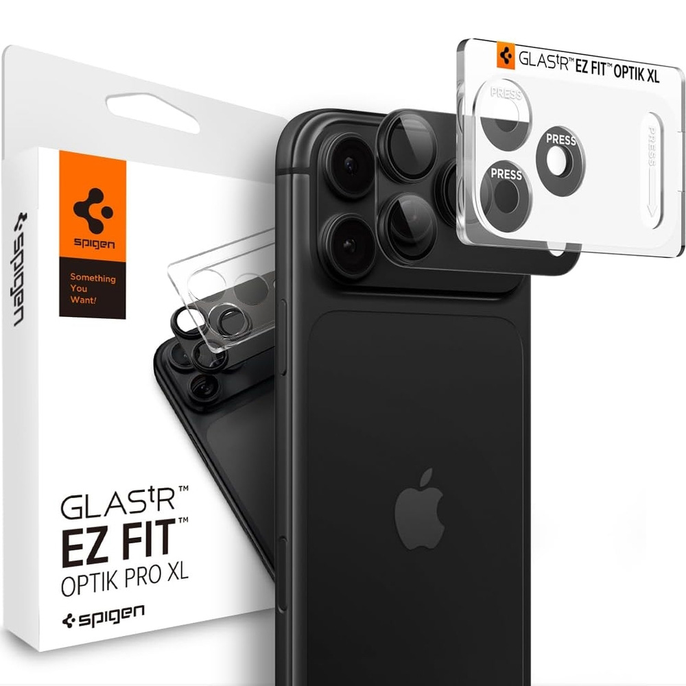 Szkło na aparat Spigen Glas.tR Ez Fit Optik Pro XL 1-Pack iPhone 18 Pro, Dark Gray (ciemno-szary)
