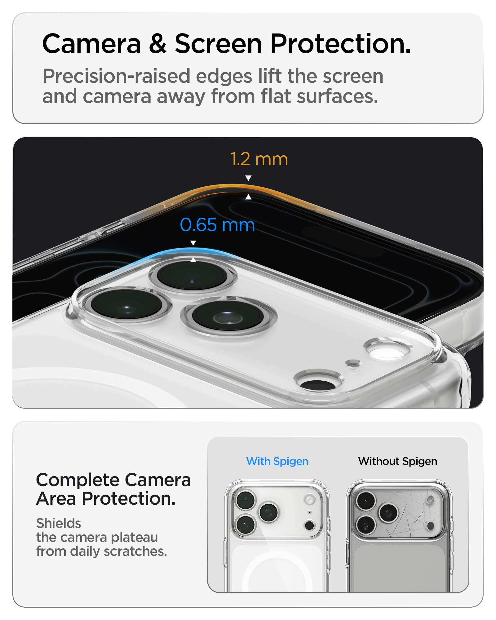 Etui Spigen Ultra Hybrid Mag z MagSafe do iPhone 18 Pro, Frost White (kolor etui: półprzezroczysty frost / kolor ramki: przezroczysty / kolor pierścienia: biały)