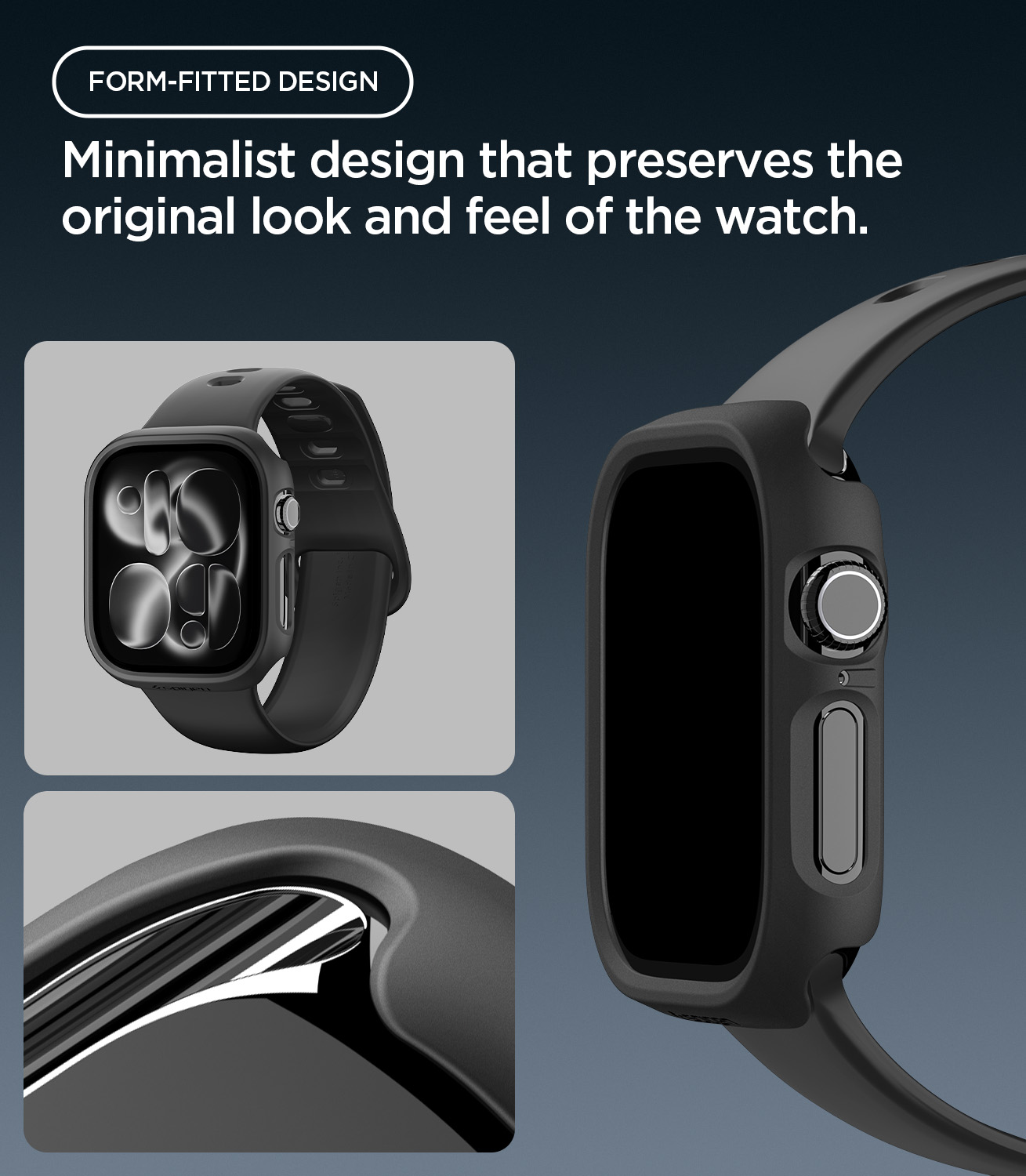 Etui Spigen Thin Fit do Apple Watch Series 12 42mm, Black (czarny)
