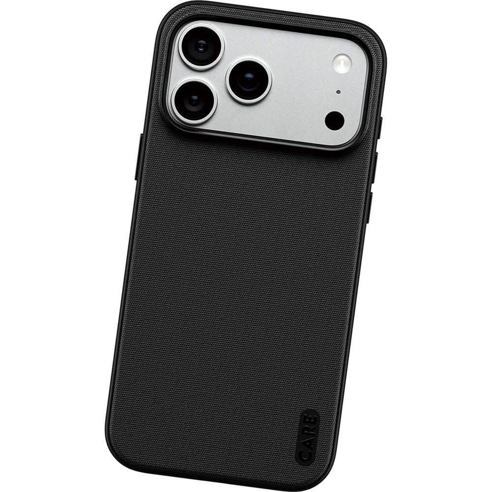 CARE by PanzerGlass Fusion Fabric Case, wielobarwne etui ochronne z tkaniną, stylowe, Black (czarny)
