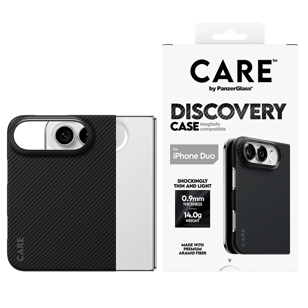 CARE by PanzerGlass Discovery Case, aramidowe etui pochłaniające uderzenia lekkie ochronne, Black & Grey (czarno-szary)