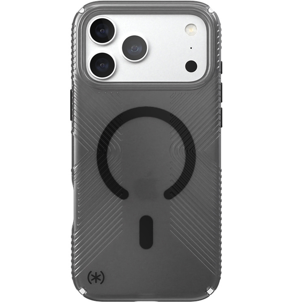Etui Speck Presidio Lux Grip do iPhone 18 Pro / 17 Pro do MagSafe, Obsidian Tint (grafitowo-przydymiony)