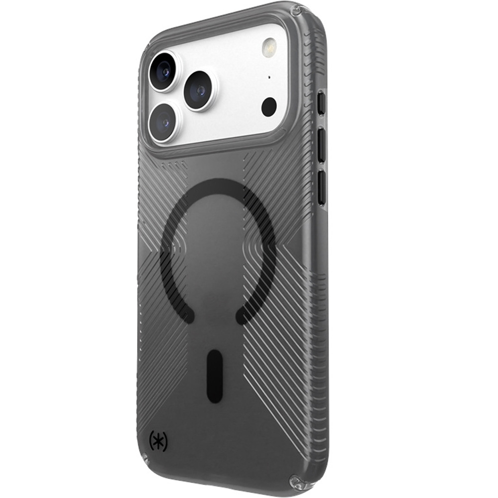 Etui Speck Presidio Lux Grip do iPhone 18 Pro / 17 Pro do MagSafe, Obsidian Tint (grafitowo-przydymiony)