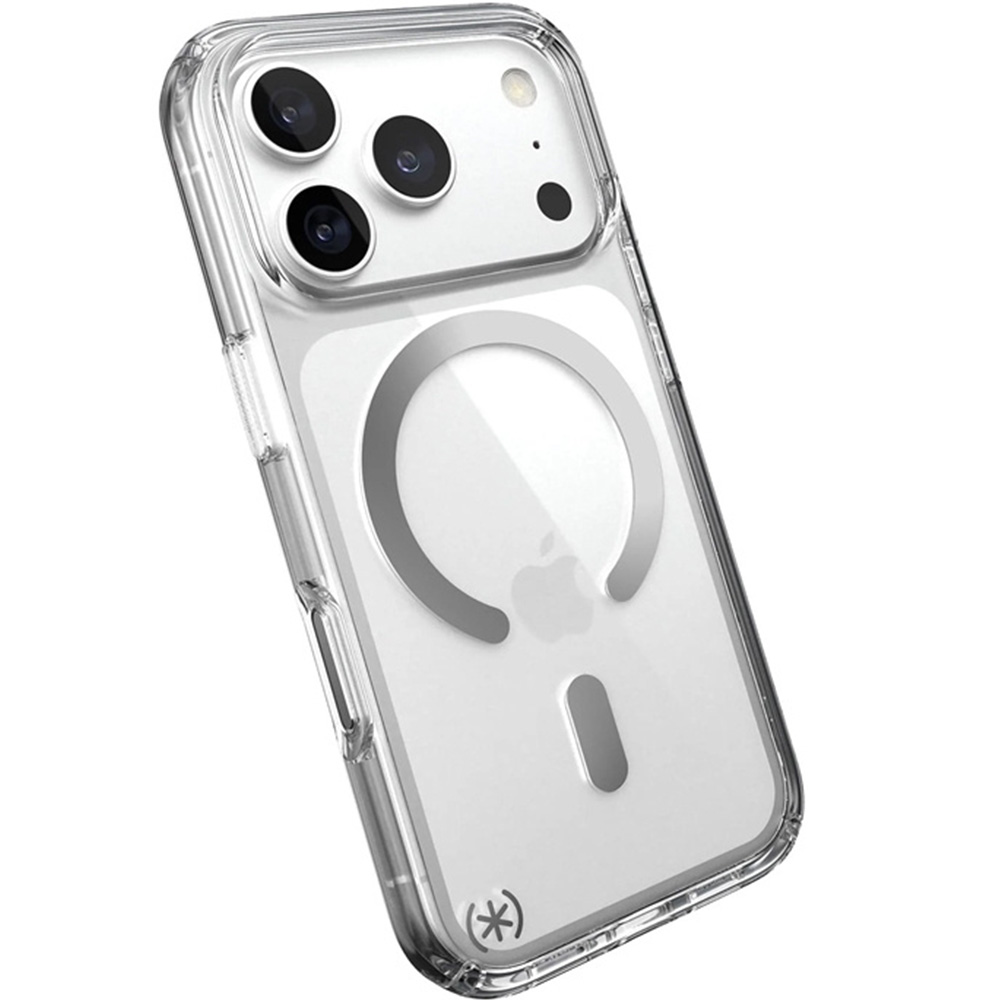 Etui Speck Presidio Perfect-Clear MagSafe do iPhone 18 Pro / 17 Pro, Clear (przezroczysto-srebrny)