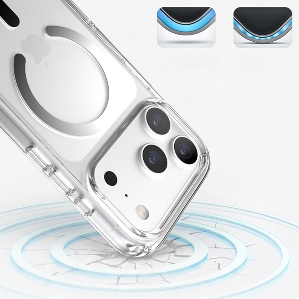 Etui Speck Presidio Perfect-Clear MagSafe do iPhone 18 Pro / 17 Pro, Clear (przezroczysto-srebrny)