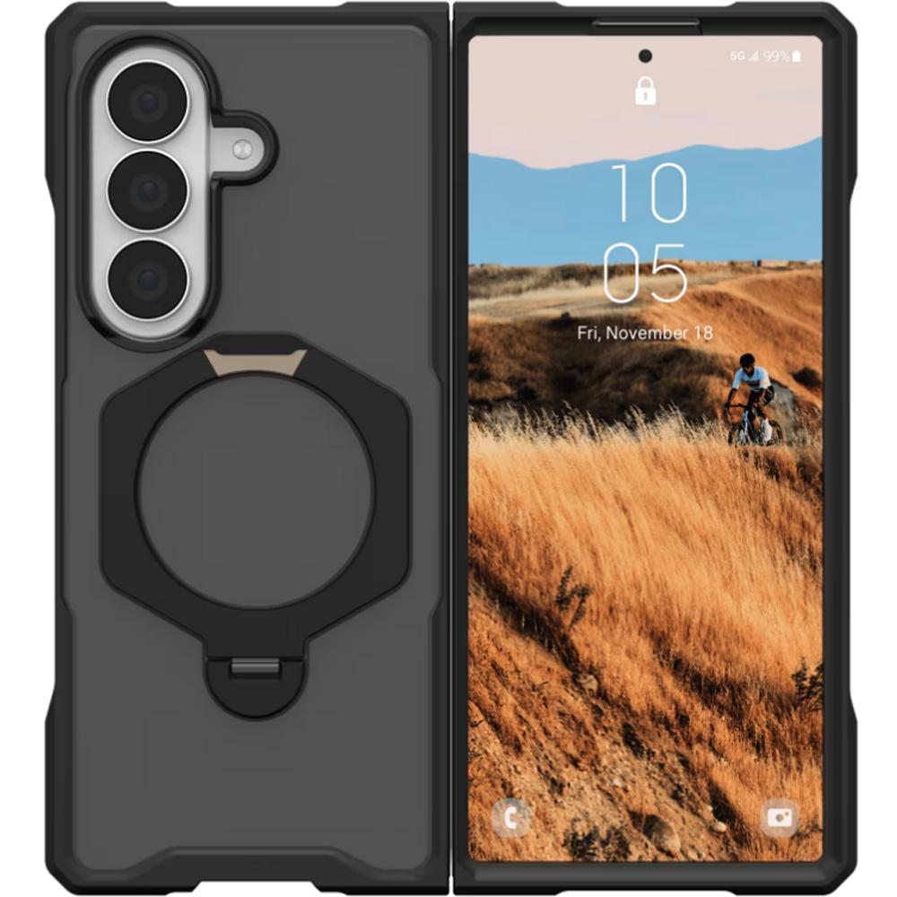 Etui UAG Mouve XTE do MagSafe do Galaxy Z Fold8 Ultra, Ash (przydymiony (półprzezroczysty) z czarną ramką)