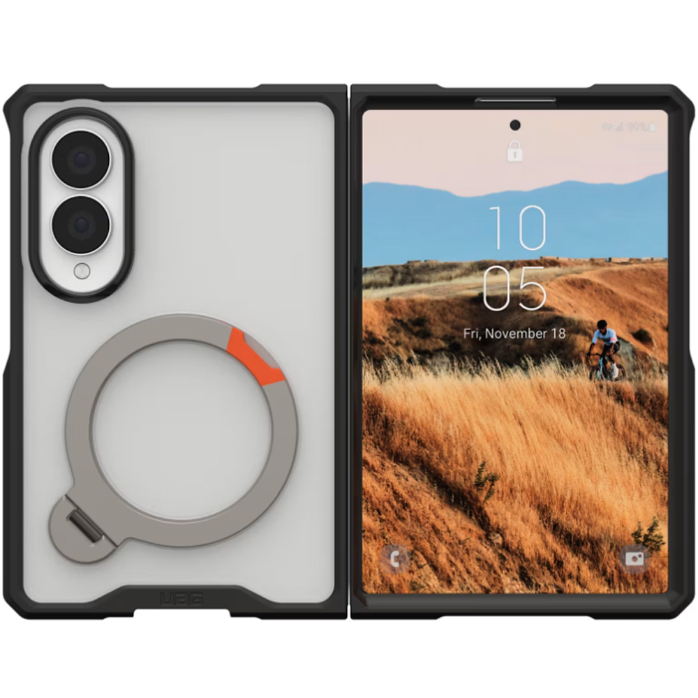 Etui UAG Mouve XTE do MagSafe do Galaxy Z Fold8, Ice (przezroczysty z czarną ramką)