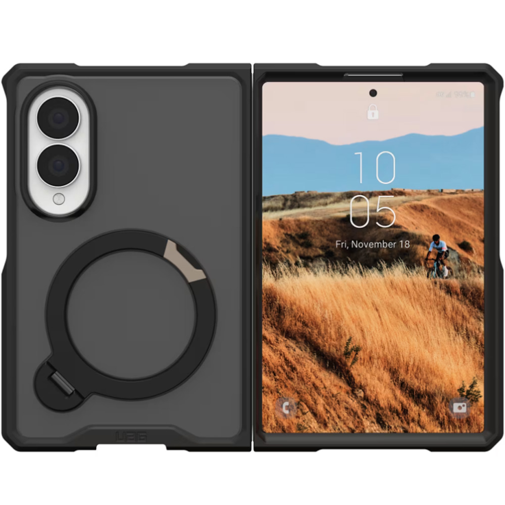 Etui UAG Mouve XTE do MagSafe do Galaxy Z Fold8, Ash (przydymiony (półprzezroczysty) z czarną ramką)