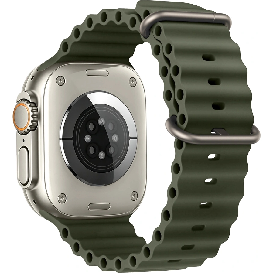 Pasek marki Tech-Protect z serii Iconband Pro dla Apple Watch SE 2024 44mm / 2022 44mm / 2020 44mm, Apple Watch Ultra 4 49mm / 3 49mm / 2 49mm / 1 49mm, Apple Watch Series 12 46mm / 11 46mm / 10 46mm / 9 45mm / 8 45mm / 7 45mm / 6 44mm / 5 44mm / 4 44mm / 3 42mm / 2 42mm / 1 42mm / 0 42mm, Military Green (zielony)