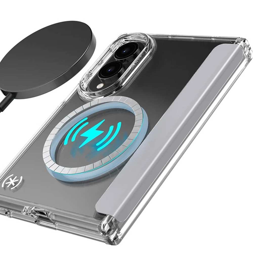 Etui Speck Presidio Perfect-Clear Fold do MagSafe do Galaxy Z Fold8, Clear (przezroczysto-szary)