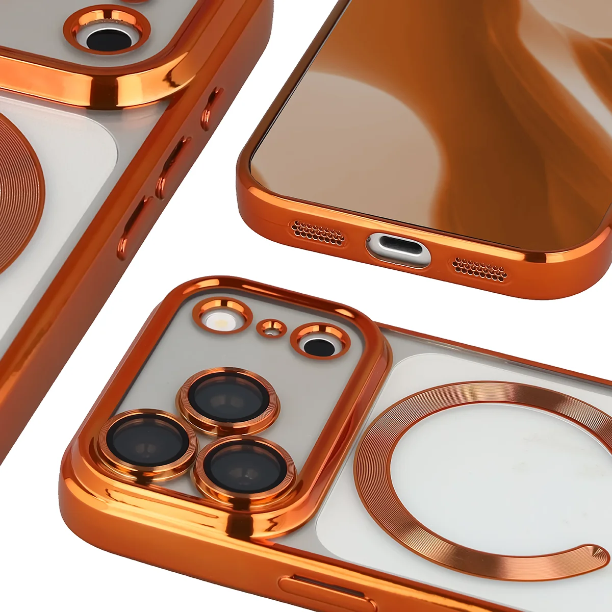 Metaliczna ramka, podniesione krawędzie i zintegrowane osłony w etui Bizon Case GuardO do iPhone 18 Pro / 17 Pro