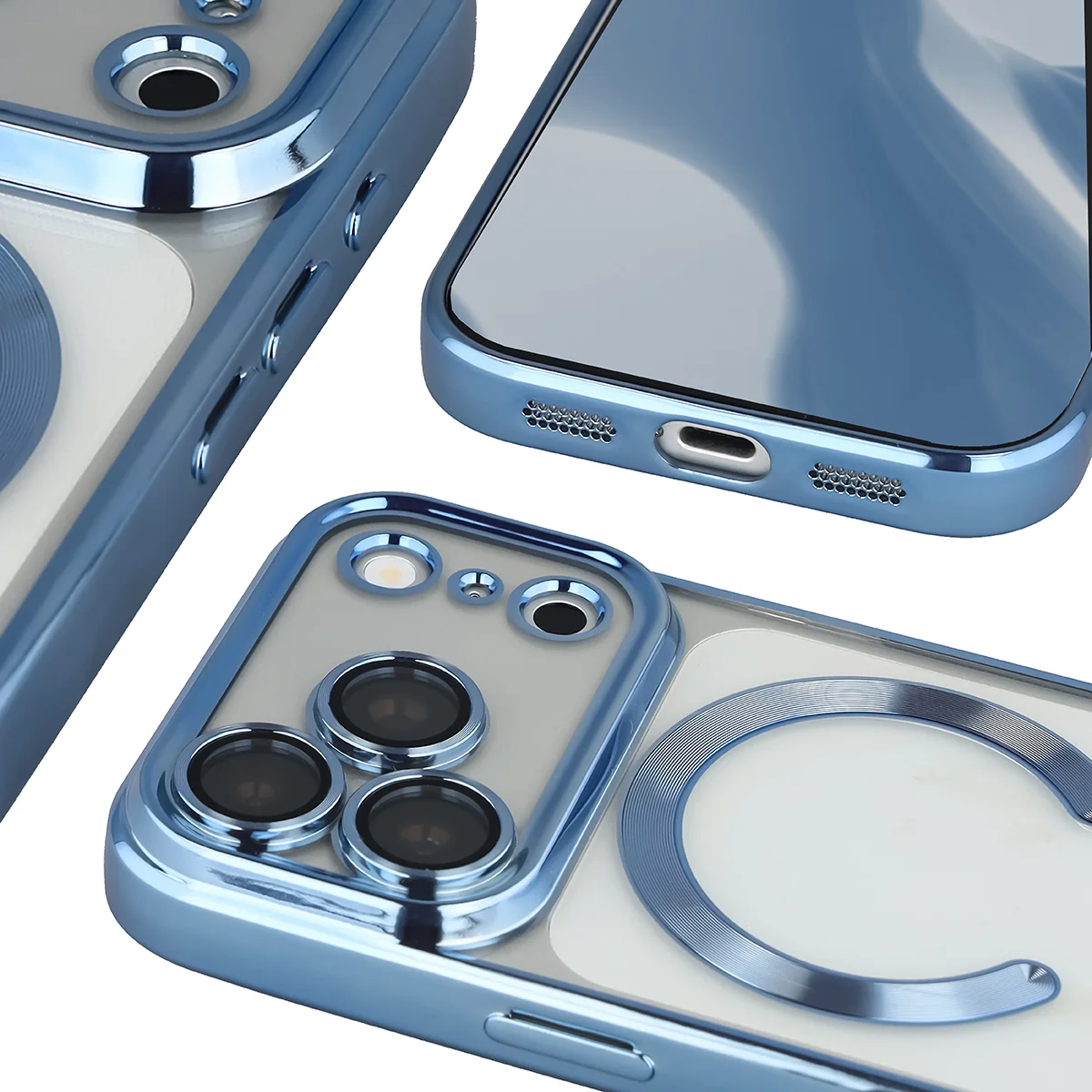 Metaliczna ramka, podniesione krawędzie i zintegrowane osłony w etui Bizon Case GuardO do iPhone 18 Pro / 17 Pro
