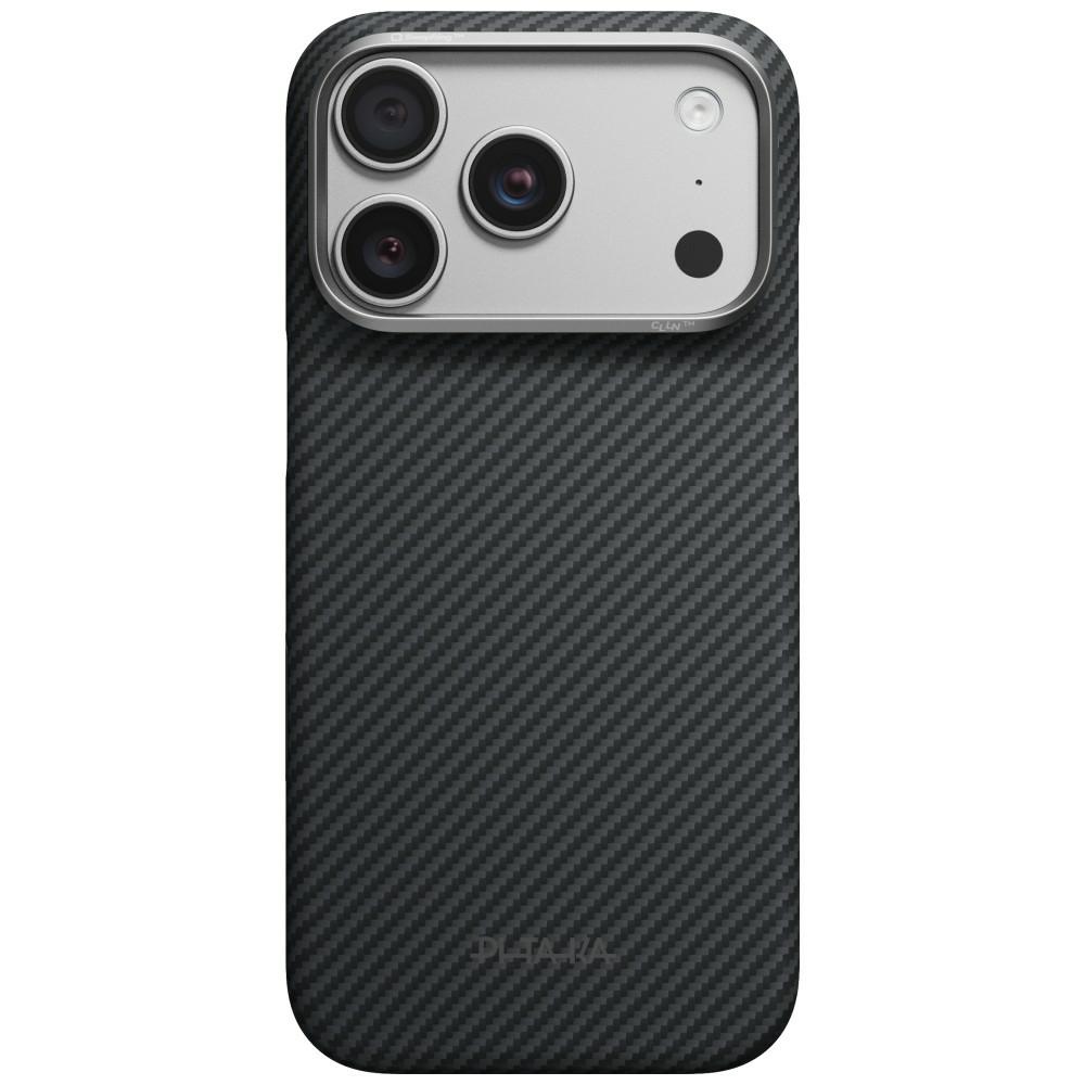 PITAKA Ultra-Slim Case, ochronny case lekki trwały solidny minimalistyczny elegancki smukły, Black & Grey (czarno-szary)