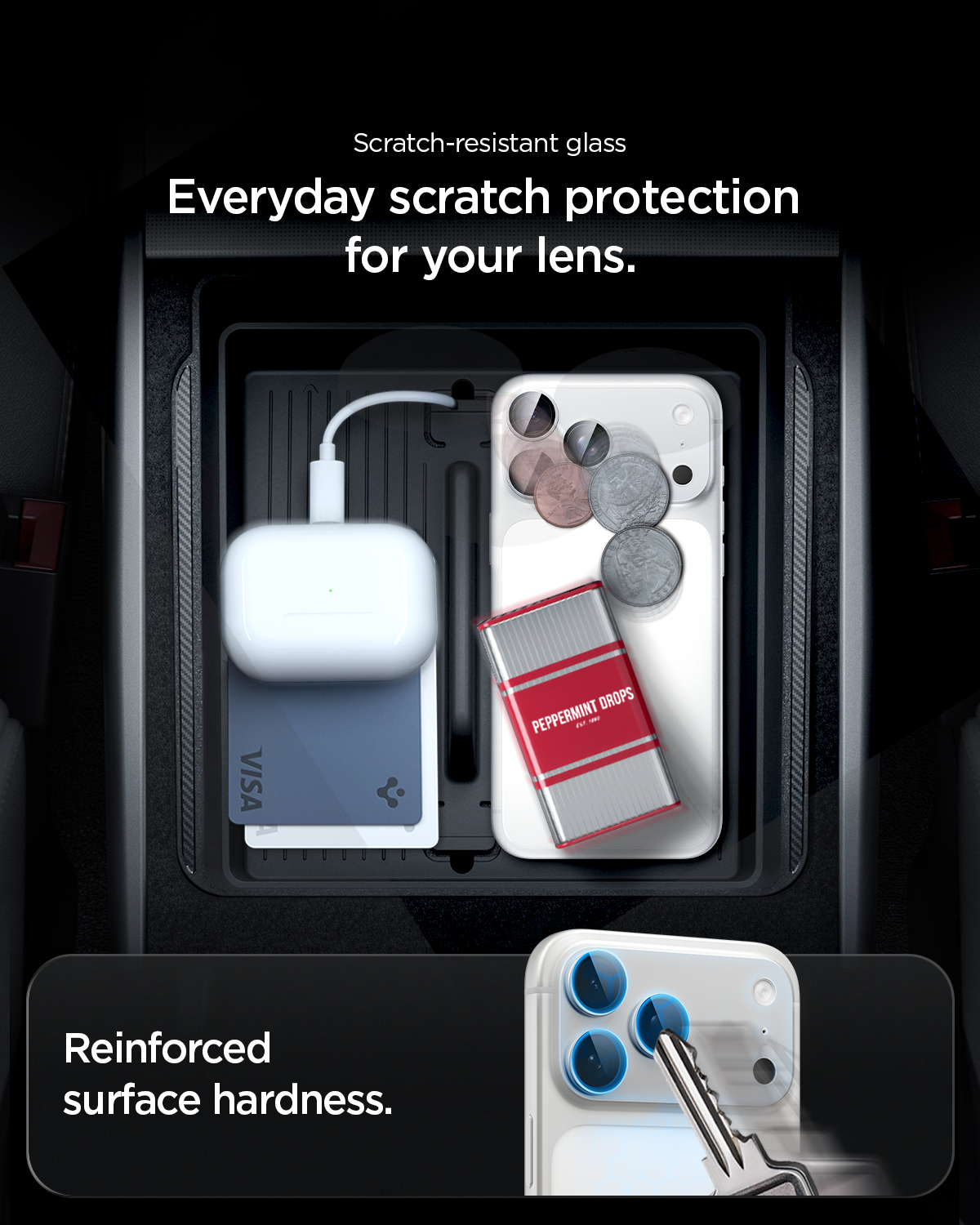Szkło na aparat Spigen Glas.tR Ez Fit Optik Pro XL 1-Pack iPhone 18 Pro Max, Silver (srebrny)