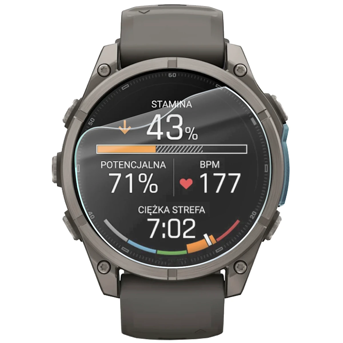 Folia hydrożelowa Bizon Watch Film HydroFlex do Garmin Fenix 9 (47 mm) na zegarku