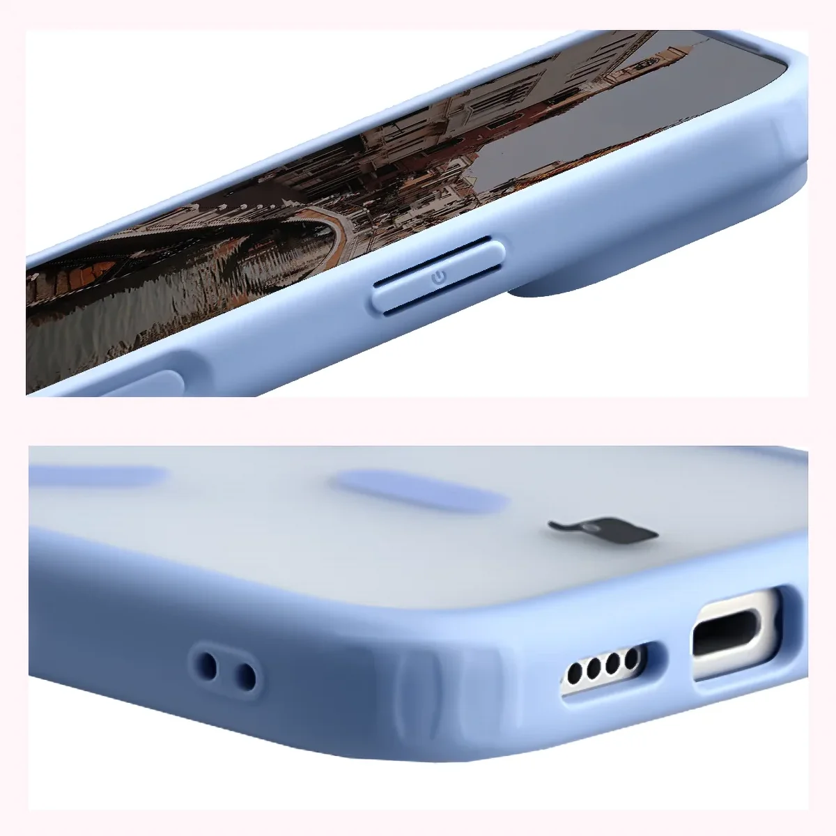 Wzmocnione narożniki i podwyższone ranty ekranu w etui Bizon Case MatteO do iPhone 18 Pro Max / 17 Pro Max