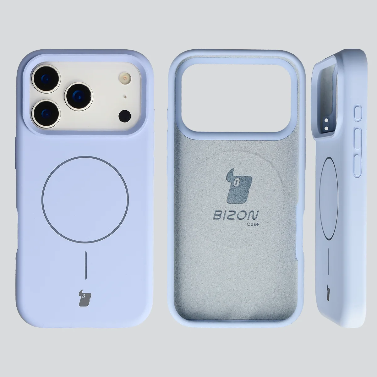 Konstrukcja etui Bizon Soft Case Magnetic: silikon, mikrofibra i zintegrowane osłony do iPhone 18 Pro / 17 Pro