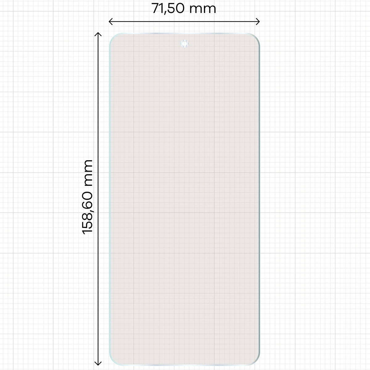 Miarka z wymiarami folii matowej Bizon Film Matte do Hammer Ventus 5G