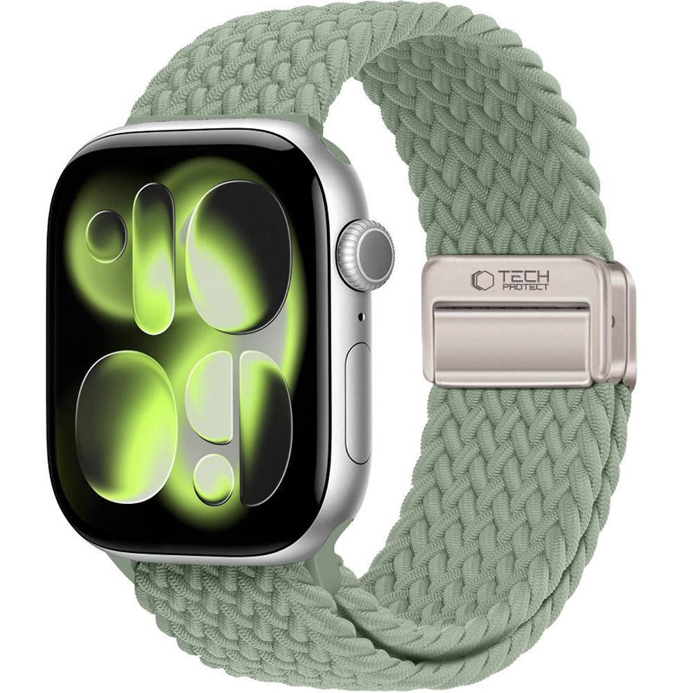 Pasek Tech-Protect Nylonmag do Apple Watch 42/41/40/38 mm, pistacjowy