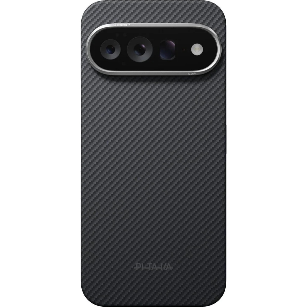 PITAKA Ultra-Slim Case, aramidowa faktura cienka wytrzymałość lekkość minimalistyczny styl, Black & Grey (czarno-szary)